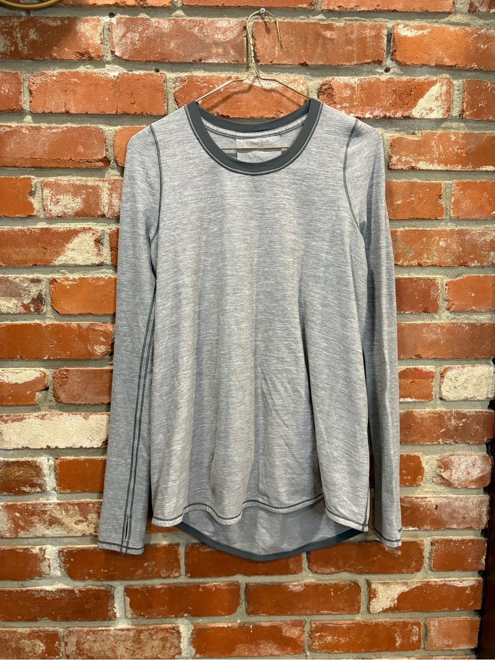 Lululemon Warm Your Core Long Sleeve Tee Gray Size M